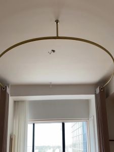 Clothing Store Display Stand Wedding Dress Hanger Corner Dressing Room Fitting Room Arc Beauty Salon Partition Curtain Slide Rail Rod