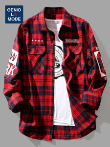 Áo Sơ Mi Nam Desso 2025 Xuân Thu Kẻ Caro Dài Tay Rộng Rãi Đa Năng Thời Trang Thường Ngày Mùa Hè Thường Ngày Cổ Vuông