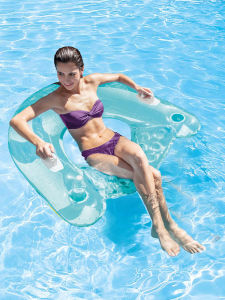 INTEX Extra Large Inflatable Swimming Ring Chair Sofa Floating Bed Lounger Seat for Water Sports And Fitness Equipment