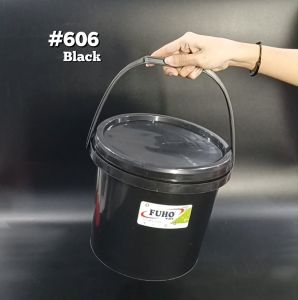 6 pcs FUHO 6L Plastic Bucket with Lid and Handle