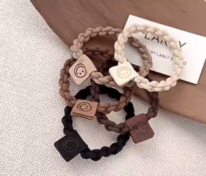 5Pcs.ยารัดผมแบบหนา ยืดหยุ่นสูง ไม่ทำลายเส้นผม ยางรัดผมสำหรับผู้หญิง