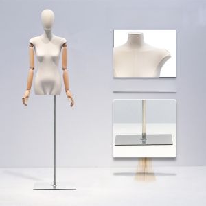 K-style Silm Clothing Store Flat Chest Mannequin Womens Full Body Window Womens Dummy Stand Model Display Stand