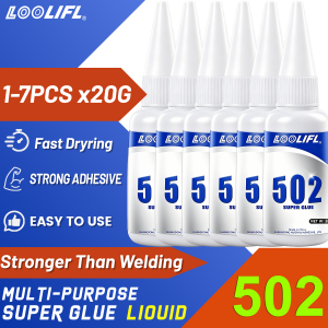 New 502 Super Glue Fast Drying High Strength Universal Transparent For Hardware Shoe Plastic Metal Glass Daily Repair Tools 20G