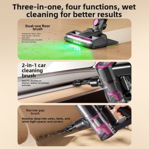 Supor | High Power Small Dust Mite Removal Handheld Vacuum Cleaner with Dust Detection and Mopping