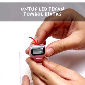 Cincin Tasbih Digital Mini Led Alat Hitung Dzikir Perlengkapan Ibadah / Tally Counter Penghitung Zikir Tasbeh Jari Digital Perlengkapan Free Box