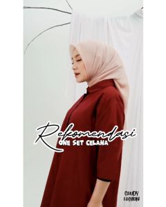 Gaudy - Titan One Set Tunik+Celana Kulot Setelan Wanita Terbaru 2023 Bahan Katun Linen Rami Premium