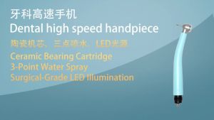 Niceden LED High Speed Dental Handpiece Ceramic Bearing Rotor Push Button Air Turbo Dental Tip Bule Green Plastic Lightweight Ha