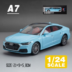 LEO 1:24 Audi A7 Diecast โมเดล รถอัลลอยด์รถยนต์ของเล่นคอลเลกชันของขวัญสําหรับเด็กชายสาว ของเล่นเด็ก