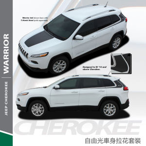 Jeep Cherokee KM Warrior Body Decal Sticker Car Decoration Adhesive Film Auto Accessories Reflective Patch Customizable