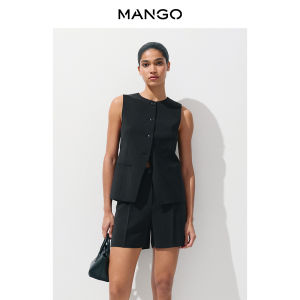 Mango | Commuter Round Neck Tencel Blend Vest