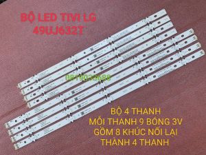 LED TIVI LG 49UJ632T 49UH619V 49UF6409 49UH651V 49UJ635V 49UF640T MỚI 100% BỘ 4 THANH MỖI THANH 9 BÓNG MỖI BÓNG 3V Sửa Chữa Tivi Lg Hiệu Quả - Lazada