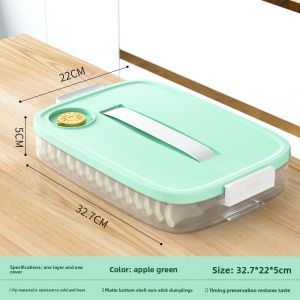 MEIZHUFU | Food-Grade Refrigerator Storage Box for Dumplings Wontons and Eggs