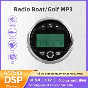 Đài Phát Thanh Đa Phương Tiện Chống Nước Cho Thuyền Xe Địa Hình Xe Đa Dụng Xe Golf Với Chức Năng AM FM MP3 AUX USB Và EQ