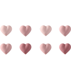 8PCS ตู้เย็นแม่เหล็กสร้างสรรค์การ์ตูนสีทึบรูปหัวใจสติกเกอร์แม่เหล็กน่ารักรอบตกแต่งสติกเกอร์แม่เหล็ก