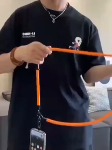 COD Phone Lanyard 120cm Length Crossbody Straps Anti-lost Mobile Phone Accessories with a Patch