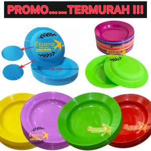 Piring Makan plastik (6 pcs) atau (5pcs) Berkualitas Motif/Plastik TerMurah