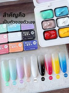 กาวทาเล็บ 9 สี แบบกระป๋อง สีสด ติดทนนาน ยอดนิยม กึ่งแข็ง สำหรับร้านทำเล็บ ใช้เฉพาะทาง