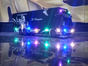MINIATUR BUS JETBUS VIRAL TELOLET BASURI HARY4NT0 FUL WARNA VARIASI FULL LAMPU