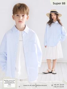MUCMUKN | Breathable Cotton Blue and White Striped Shirt Classic Versatile Layering