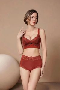 [36/80~40/90ABC] Luxury Ladies Thin 3/4 Breathable Padded Floral Embroidery 4Pin Wireless Side Support Bra Underwear