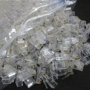 100pcs/lot RJ-45 Network Ethernet Crystal Heads Plug RJ45 Connectors 8 Pin RJ45 Connector CAT5 CAT5e Modular Cable Plugs Socket