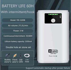 Fish tank oxygen pump charging dual-purpose air pump USB lithium battery household portable silent fishing tool outdoor