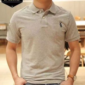 AF Short Sleeve Polo Shirt Mens Casual Large Size High End Embroidery Versatile Business Turn Collar T-Shirt Half Sleeve