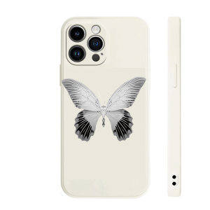 Cute Butterfly Transparent Silicone Phone Case for  17Promax Couple 16Promax Cartoon 15Pro Huawei Xiaomi Vivo Oppo 14Anime