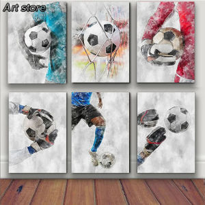 Football Basketball Poster Canvas Painting Modern Soccer Boy Decor Printed Wall Art Pictures Living Room Bedroom Home Decor