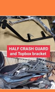 SAMURAI 155i HALF CRASH GUARD and Topbox bracket Complete with bolts