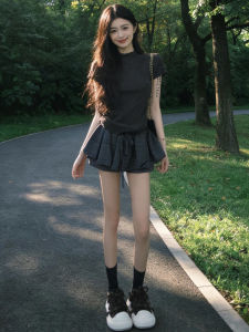 LIRUSHAN | Korean Style Short Sleeve Dress Small Size