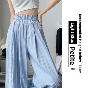 YAYANGREN | Icy Silk and Linen Wide Leg Pants for Summer