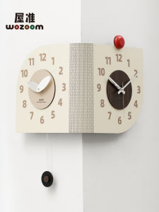 Wozoom Corner Wall Clock Double-Sided Modern Simple Living Room Decorative Clock Creative Clock Table Import Environmental Board