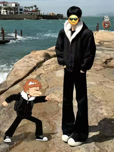 Quần Ống Loe Cleanfit Màu Đen Cho Nam Mùa Thu Đông Quần Ống Rộng Dáng Rộng Thoải Mái Thường Ngày Quần Tây