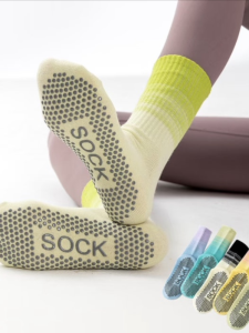 Viva Professional Pilates Yoga Socks Anti-Slip Fitness Running Womens Gradient Colorful New 2025 Green Sportswear