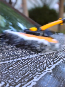 LUMAO Car Wash Mop Retractable Soft Car Washing Mop Rotatable 3-Section Telescopic Brush Maintenance Cleaning for Car Wash Accessories 可伸缩拖把 居家必备拖把