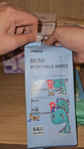 【SG Ready Stock】Portable Mini Wet Wipes Pocket Soft Tissues Alcohol Free For Outdoor Travel Office School And Daily Use