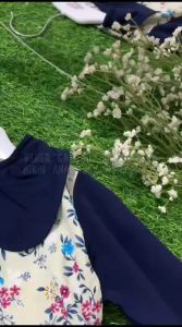 Setelan Gamis Anak Perempuan Motif Bunga Cantik / Gamis Anak Adiba Manasikana