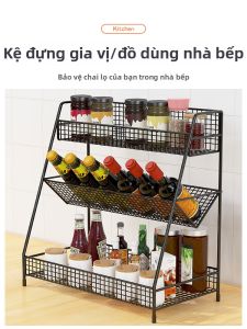 Kệ Gia Vị Bếp Nhiều Tầng Hẹp Để Bàn