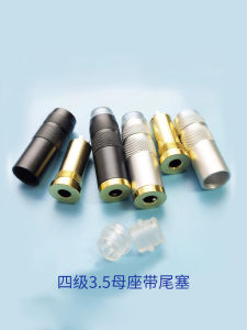 Aluminum Alloy 3.5 Audio Adapter Cable Control Repair Parts DIY with Tail Plug Support Line Control