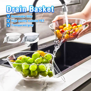 Jozoo Multifunctional Drain Basket Kitchen Vegetable Basin Creative Fruit Plate for Washing Vegetable