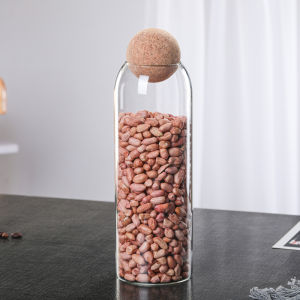 Sealed Glass Bottle Cork Kitchen Storage Jar Coffee Beans Grain Tea Leaves Storage Container Creative Kitchen Storage Solutions