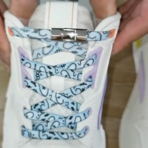 Khóa Bấm Dây Giày Phẳng An Toàn Nhanh Dây Giày Không Buộc Chạy Đi Bộ Đường Dài Dây Cột Giày Dây Giày Đàn Hồi Giày Thể Thao Ngoài Trời Dây Buộc Lười Cho Người Lớn Trẻ Em