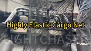 Elastic Car Trunk Cargo Net 120x120cm - Universal Fit for Pickup Trucks/SUVs - Secure Storage Solution with Durable Net and Heavy-Duty Carabiner Hooks