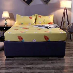 <International mall> Thicker 3 in 1 bed set sheet Cotton Full Garterized Soft Fitted Bedsheet Single/Queen size bed sheet