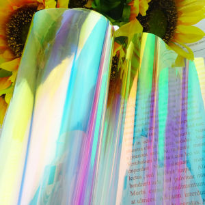 แผ่นกระดาษแก้วสีรุ้งสีสันสดใสโดย Case Bette สําหรับการถ่ายภาพและการตกแต่งงานฝีมือทําด้วยมือขนาดเล็กขนาดกลางขนาดใหญ่