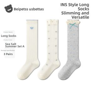Usbettas | Girls Lace Princess Long Tube Summer Thin Socks S