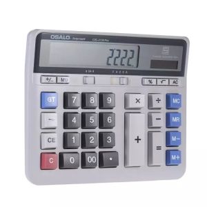 Large Computer Electronic Calculator Counter Solar & Battery Power 12 Digit Display Multi-functional Big Button for Business Office School Calculating
