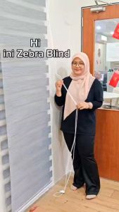 [Bidai Zebra Moden] 2 Tingkap 137CM Lebar X 152CM Tinggi  / Kalis Cahaya / Senang Dipasang / Zebra Blinds 2 panel / Sunblock / Tahan lama / Ready Stock