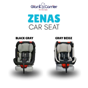Giant Carrier Zenas Car Seat with ISOFIX Connectors Forward-Facing Design 3-Recline Positions 5-Point Harness One-Pull Strap Breathable Fabric & Ergonomic Padding for Safe Travel